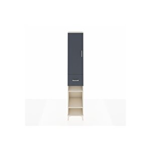 Hyperion Dolap 4 Raflı Tek Çekmeceli Tek Askılı 44x44x243 Aytaşı-antrasit