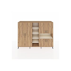 Hyperion Dolap 13 Raflı 6 Kapaklı 220x44x163 Çam-çam/aytaşı