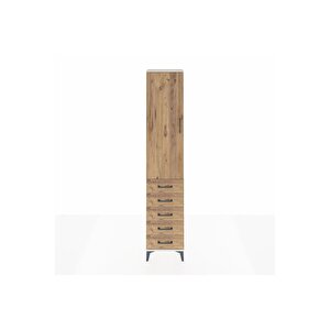 Arges Dolap 3 Raflı 5 Çekmeceli Tek Kapaklı 44x30x221 Aytaşı-çam