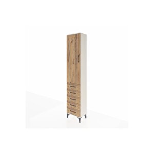 Arges Dolap 3 Raflı 5 Çekmeceli Tek Kapaklı 44x30x221 Aytaşı-çam