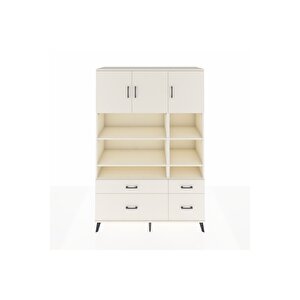 Hyperion Gardrop 10 Raflı 4 Çekmeceli 3 Kapaklı 132x44x195 Aytaşı-aytaşı