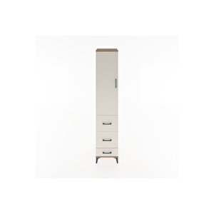 Hyperion Dolap 3 Raflı 3 Çekmeceli Tek Kapaklı 44x44x221 Çam-aytaşı