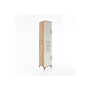 Hyperion Dolap 4 Raflı 3 Çekmeceli 2 Kapaklı 44x44x221 Çam-aytaşı