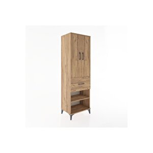 Hyperion Dolap 4 Raflı Tek Çekmeceli 2 Kapaklı 60x44x195 Çam-çam