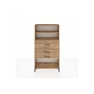 Arges Dolap 2 Raflı 3 Çekmeceli 88x30x163 Çam-çam