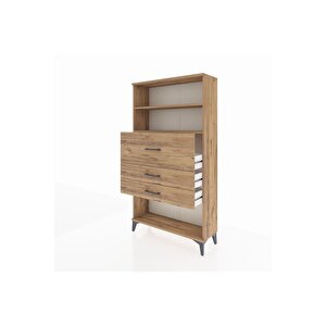 Arges Dolap 2 Raflı 3 Çekmeceli 88x30x163 Çam-çam