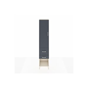 Arges Dolap 3 Raflı 2 Çekmeceli Tek Kapaklı 44x30x221 Aytaşı-antrasit