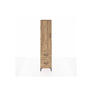 Hyperion Dolap 2 Raflı 2 Çekmeceli Tek Askılı 44x44x195 Çam-çam