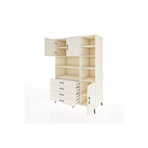 Kronos Dolap 9 Raflı 4 Çekmeceli 3 Kapaklı 132x59x195 Aytaşı-aytaşı/aytaşı