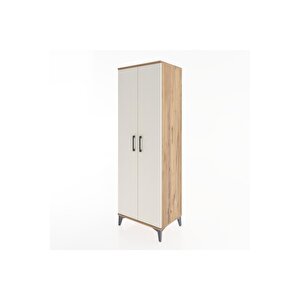 Hyperion Dolap 2 Raflı 2 Kapaklı Tek Askılı 60x44x182 Çam-aytaşı