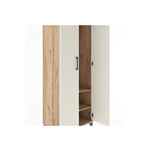 Hyperion Dolap 2 Raflı 2 Kapaklı Tek Askılı 60x44x182 Çam-aytaşı