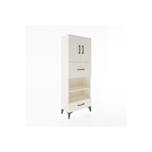 Arges Dolap 4 Raflı 2 Çekmeceli 2 Kapaklı 60x30x163 Aytaşı-aytaşı