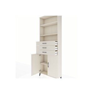 Arges Dolap 4 Raflı 3 Çekmeceli 2 Kapaklı 88x30x243 Aytaşı-aytaşı
