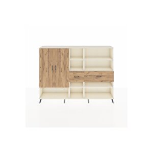 Arges Dolap 10 Raflı 2 Çekmeceli 2 Kapaklı 220x30x163 Aytaşı-çam