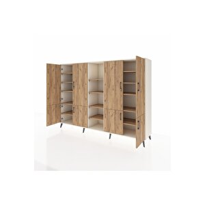 Hyperion Dolap 14 Raflı 8 Kapaklı 220x44x163 Aytaşı-çam
