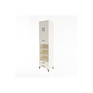Hyperion Dolap 5 Raflı 3 Çekmeceli 2 Kapaklı 60x44x243 Aytaşı-aytaşı