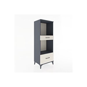 Hyperion Dolap 2 Raflı 2 Çekmeceli 60x44x163 Antrasit-aytaşı