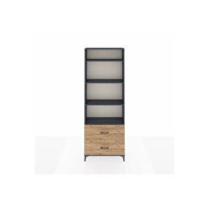 Arges Dolap 4 Raflı 2 Çekmeceli 88x30x243 Antrasit-çam