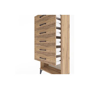Arges Dolap 6 Çekmeceli 60x30x134 Çam-çam