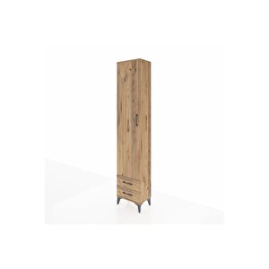 Arges Dolap 5 Raflı 2 Çekmeceli Tek Kapaklı 44x30x221 Çam-çam