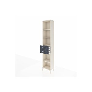 Arges Dolap 4 Raflı 3 Çekmeceli 44x30x221 Aytaşı-antrasit