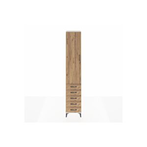 Hyperion Dolap 4 Raflı 5 Çekmeceli Tek Kapaklı 44x44x243 Aytaşı-çam