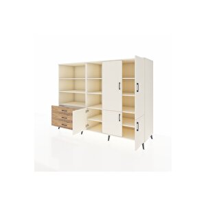 Kronos Dolap 11 Raflı 3 Çekmeceli 5 Kapaklı 220x59x163 Aytaşı-aytaşı/çam