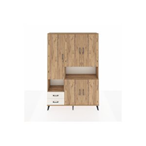 Arges Dolap 10 Raflı 2 Çekmeceli 5 Kapaklı 132x30x195 Çam-çam/aytaşı