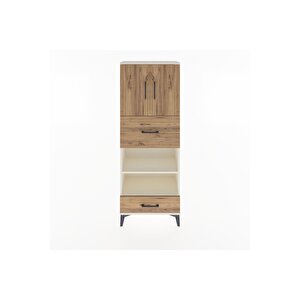 Arges Dolap 4 Raflı 2 Çekmeceli 2 Kapaklı 60x30x163 Aytaşı-çam