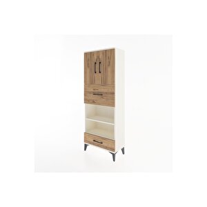 Arges Dolap 4 Raflı 2 Çekmeceli 2 Kapaklı 60x30x163 Aytaşı-çam