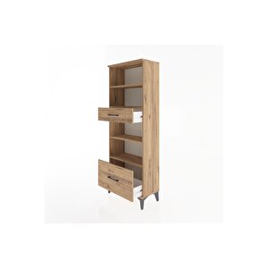 Arges Dolap 4 Raflı 2 Çekmeceli 60x30x163 Çam-çam