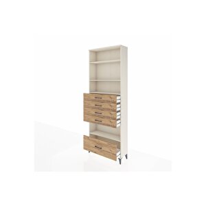 Arges Dolap 4 Raflı 5 Çekmeceli 88x30x243 Aytaşı-çam