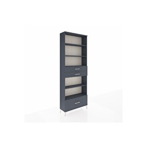 Arges Dolap 5 Raflı 3 Çekmeceli 88x30x243 Antrasit-antrasit