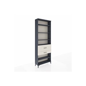 Arges Dolap 5 Raflı 2 Çekmeceli 88x30x243 Antrasit-aytaşı