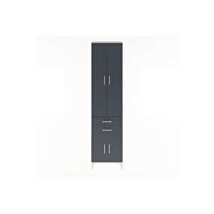 Arges Dolap 5 Raflı 2 Çekmeceli 4 Kapaklı 60x30x243 Aytaşı-antrasit