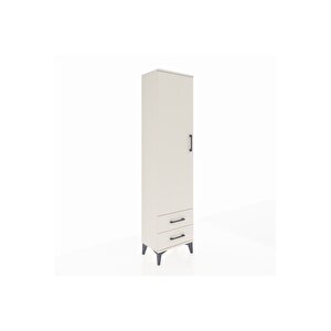 Arges Dolap Tek Raflı 2 Çekmeceli Tek Askılı 44x30x182 Aytaşı-aytaşı