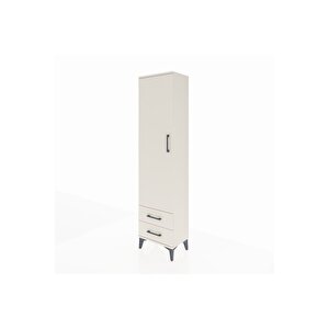 Arges Dolap Tek Raflı 2 Çekmeceli Tek Askılı 44x30x182 Aytaşı-aytaşı