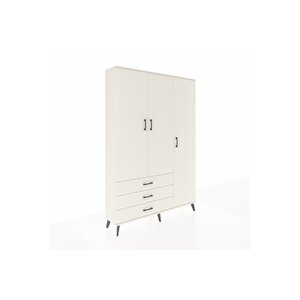 Arges Gardrop 6 Raflı 3 Çekmeceli Tek Askılı 132x30x195 Aytaşı-aytaşı