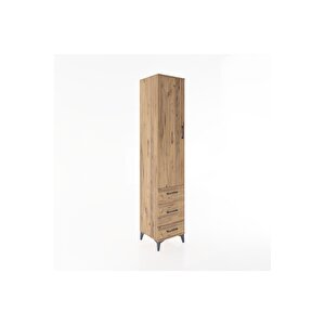 Hyperion Dolap 2 Raflı 3 Çekmeceli Tek Askılı 44x44x221 Çam-çam