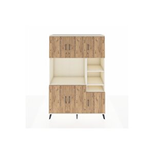 Hyperion Dolap 10 Raflı 6 Kapaklı 132x44x195 Aytaşı-çam/aytaşı