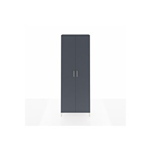 Arges Dolap 5 Raflı 2 Kapaklı 88x30x243 Antrasit-antrasit