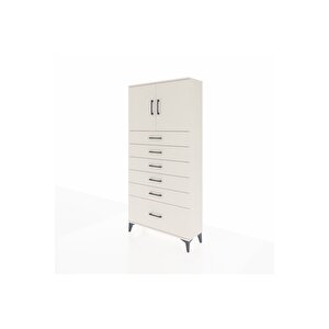 Arges Dolap 2 Raflı 6 Çekmeceli 2 Kapaklı 88x30x182 Aytaşı-aytaşı