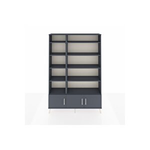 Arges Gardrop 10 Raflı 3 Kapaklı 132x30x195 Antrasit-antrasit