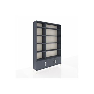 Arges Gardrop 10 Raflı 3 Kapaklı 132x30x195 Antrasit-antrasit