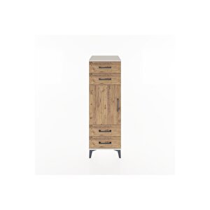 Hyperion Dolap 2 Raflı 4 Çekmeceli Tek Kapaklı 44x44x134 Aytaşı-çam