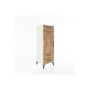 Hyperion Dolap 2 Raflı 4 Çekmeceli Tek Kapaklı 44x44x134 Aytaşı-çam