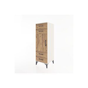 Hyperion Dolap 2 Raflı 4 Çekmeceli Tek Kapaklı 44x44x134 Aytaşı-çam