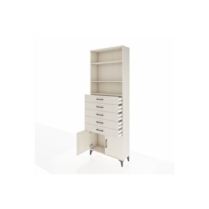 Arges Dolap 3 Raflı 5 Çekmeceli 2 Kapaklı 88x30x243 Aytaşı-aytaşı