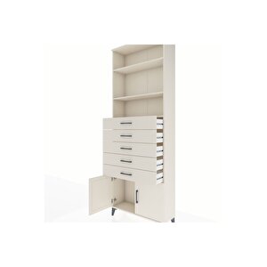 Arges Dolap 3 Raflı 5 Çekmeceli 2 Kapaklı 88x30x243 Aytaşı-aytaşı