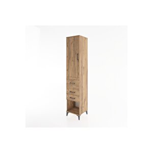 Hyperion Dolap 2 Raflı 3 Çekmeceli Tek Askılı 44x44x221 Çam-çam